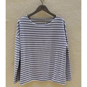 Juvia Long Sleeve Sweater Women's Large‎ Block Striped Long Sleeve